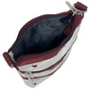 LeSportsac 4007 Smartphone Shoulder Bag 3-Zip Crossbody, BERRY HEART EMB