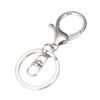 HappyHome 15 Pcs Naskan Silver Accessory Parts Keychain Hardware Key