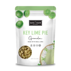 Safe + Fair Key Lime Pie Granola – Gluten-Free, Dairy-Free & Vegan Snack – Allergen-Free, Non-GMO, and No Artificial Ingredients - 12oz