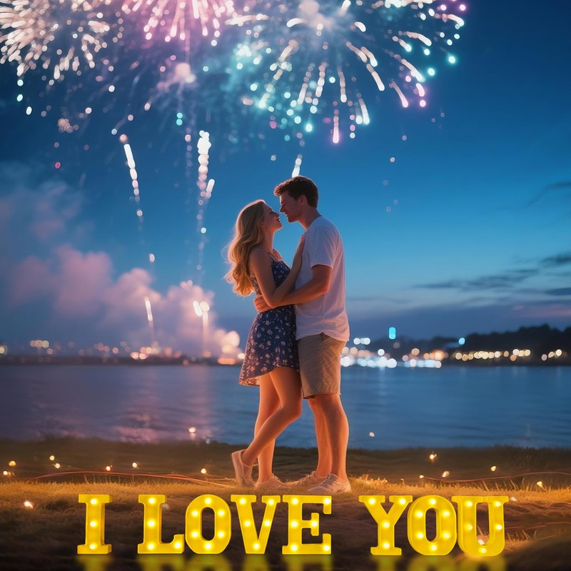 IFNCPF I Love You Light Up Letters Proposing Decorations Set