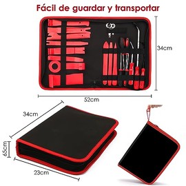 SHANDABULIU 40 Pcs Herramientas De Extraccin De Interiores De Automviles, Kit de Palanca de Herramientas de Extraccin, para Audio de Automviles,...   