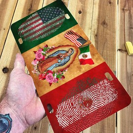 Mexico Flag License Plate, Front License Plate 6 X 12 Inch with 4 Holes for Car Aluminum License Plate Decoration