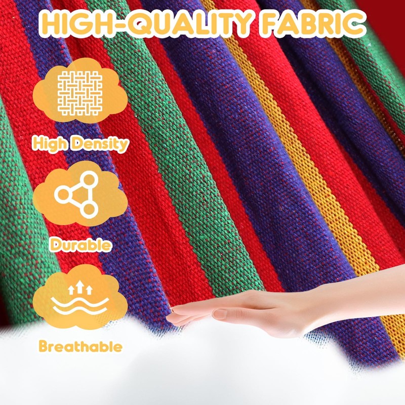 ANYOO Cotton Hammock Portable Camping Hammocks for Hanging Sturdy Garden