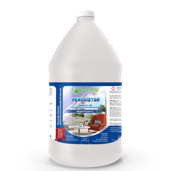 GreenFist Hydrogen Peroxide Ready to Use All Purpose (Glass, Carpet,Stain Remover) Cleaner (1 Gallon)