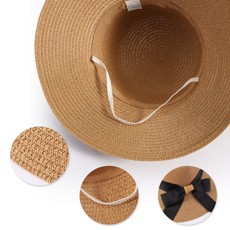 JJDreams Women's Sun Hat Straw Hat Foldable Beach Hat Summer