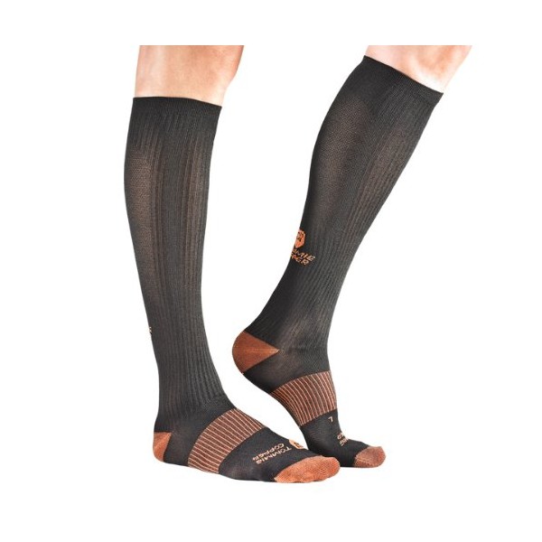 Tommie Copper Over The Calf Socks, Black, X-Large