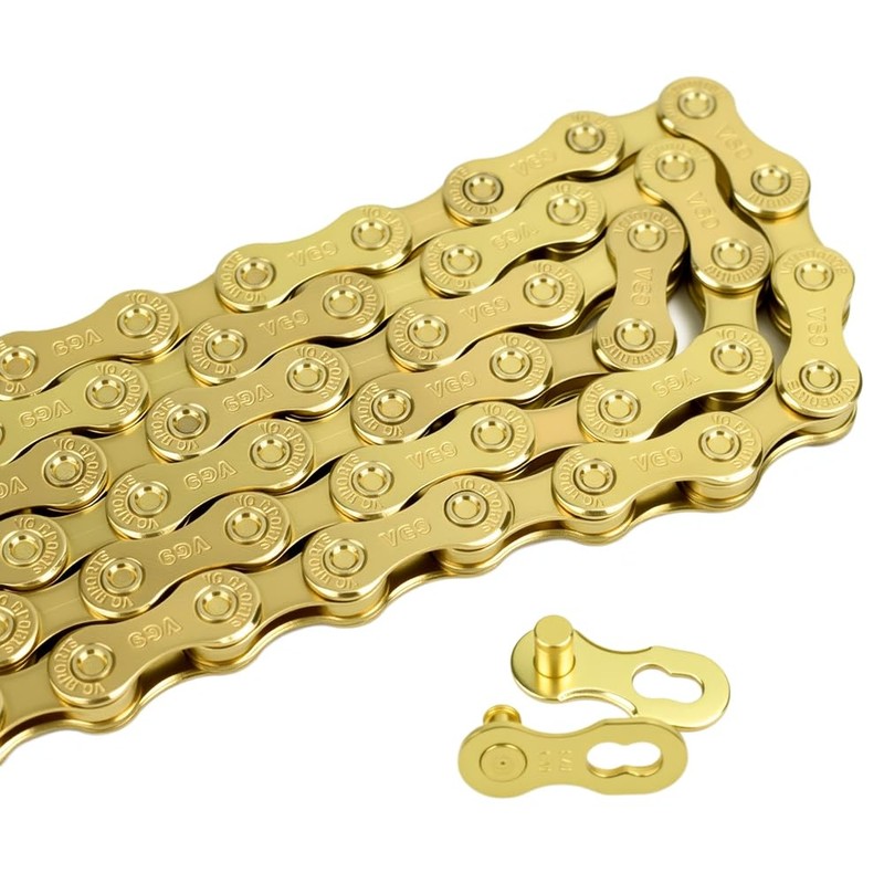 Bicycle Chains Bicycle Chain 9 Speed 116 Unisex Gold for