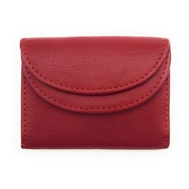 Genuine Leather Mini Purse Changing Purse Holiday Purse Red, cherry, Modern