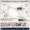 6Pack 3200LM Dimmable LED Flush Mount Ceiling Lights, 12 Inch