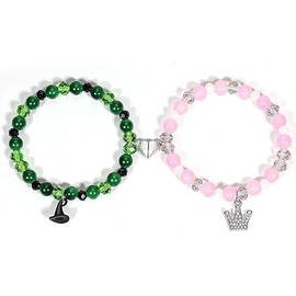 1 Pair Evil Eye Friendship Bracelets – Matching Rhinestone Bracelets for Friends, Couples, Girls, Teens – Adjustable Cord Jewelry Gift