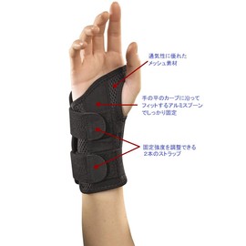 Mueller 55028 Fitted Wrist Brace, For Right Hand, S-M Size (Wrist Circumference: 4.7 - 7.9 inches (12 - 20 cm), Genuine Japanese Product