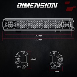 Amber LED Light Bar, OFFROADTOWN 18inch 272W LED Driving Light Spot Flood Combo LED Fog Light Offroad Lights for Truck Pickup Toyota Chevy Ram UTV Polaris Can Am Car