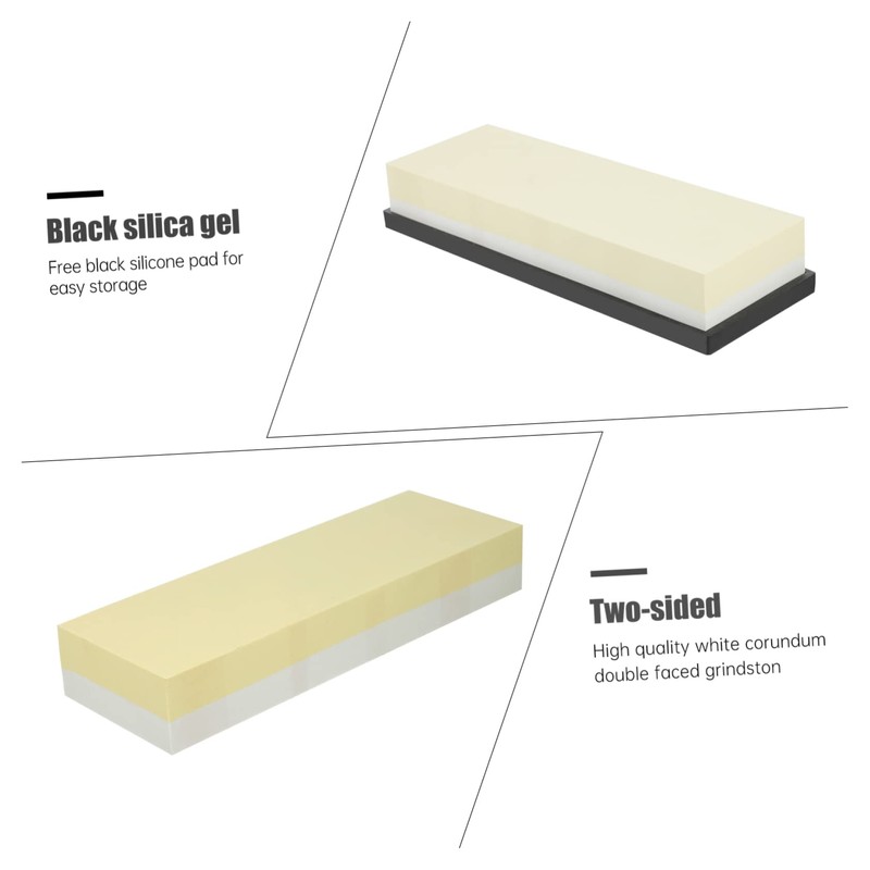 Operitacx Grit Double Sided Whetstone Rectangular Portable Sharpening Stone Tool