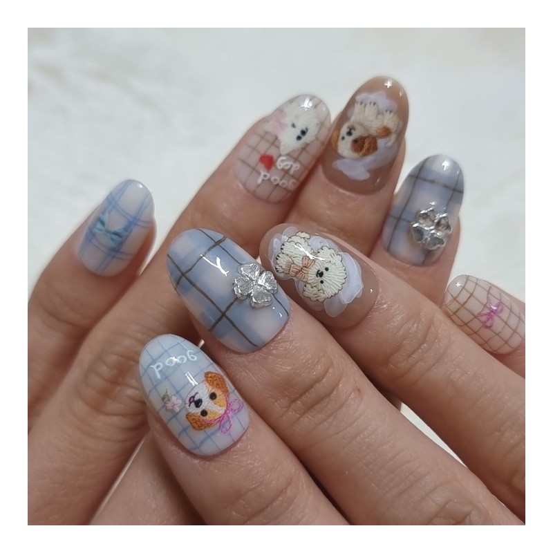 (Limited quantity‼️) Cutie Po Ganadi handmade nail tips - short