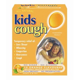 Kids Cough Lozenges On A Stick (Orange) X 10