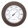 8" Decorative Indoor/Outdoor Patio Wall Thermometer (Bronze)