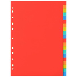 ZKSXOA 20 Piece Dividers for A4 Folders, 11 Holes Folder Dividers Folder Index Dividers Dividers Dividers Colourful Ring Binder Index for Folder Organisation