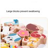 Wooden Animals Stacking Toy Colorful Improve Coordination Blocks Balancing Tree