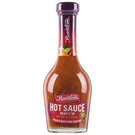 Bunsters 7/10 Heat Hot Sauce - (Australian Hot Sauce packed with Fruit and Veg) - (1 x 8oz bottle)