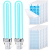 Qualirey 2 Pack 9W UV Replacement Bulb and 12 Pcs