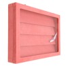 Pin Display Case Pink Large Elegant Solidwood Dustproof Glass Window
