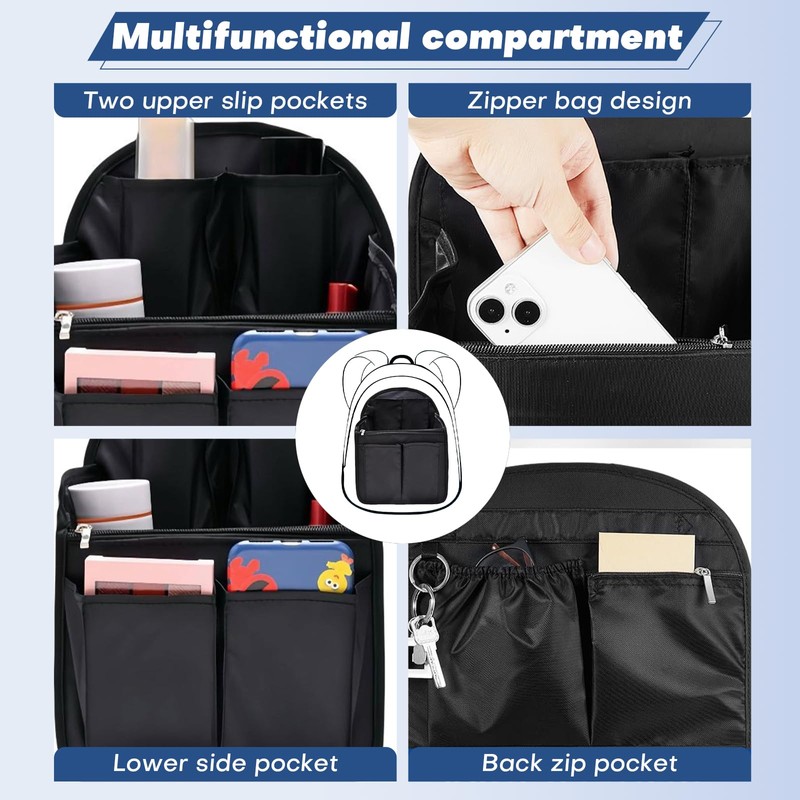 WEIMU Backpack Organizer - Waterproof Oxford Bag, Multi-Pocket, Travel Organizer