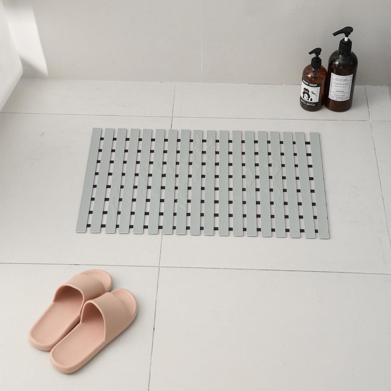 SHIMOYAMA Shower Floor Mat, Non Slip Bathtub Mat with Double-Sided