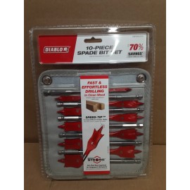 DIABLO SPEEDemon High-speed Spade Bits: 10-Piece Set with Pouch, DSP2940-S10