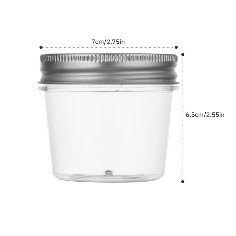 Naivees Plastic Mason Jars 4 Ounce Clear Storage Containers with