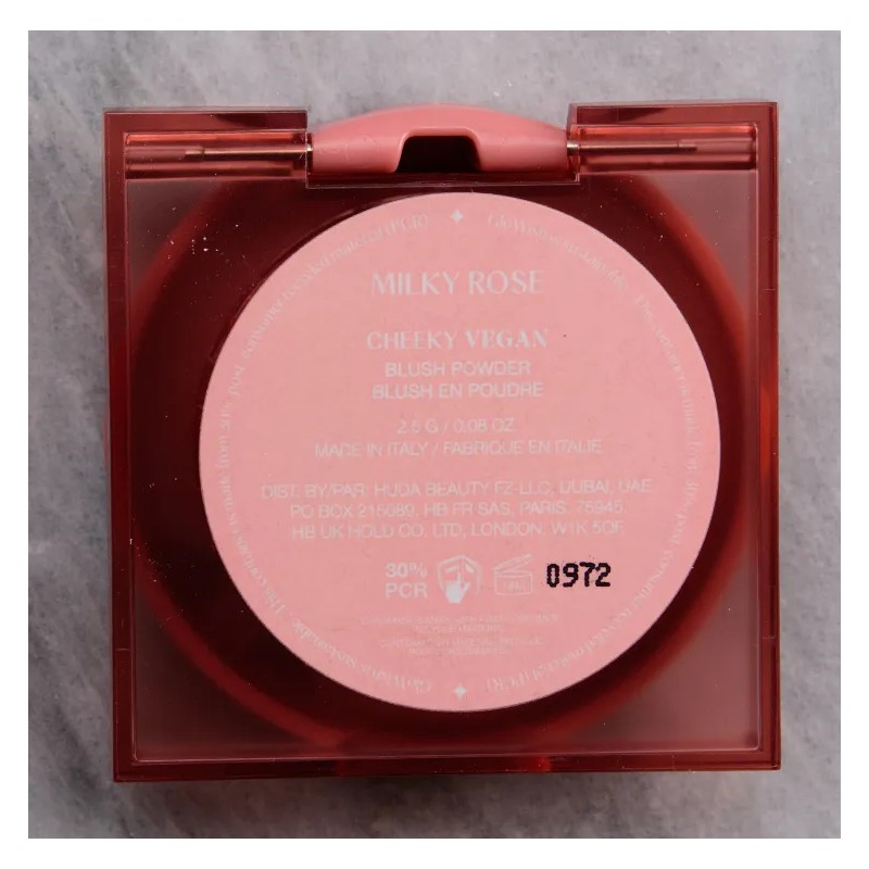 Rubor En Polvo Glowish De Hudabeauty Tono Milky Rose Milky