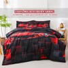 Tasselily 6 Pcs Race Car Twin Bedding Set for Boys,Red