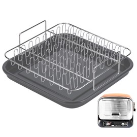 Favfully Dedicated Bacon Rack Cooking BRACE For Ninja Woodfire Pizza Oven OO101, Pro XL, OG800 Series Grill, Bacon RackSausages Rack Specially Designed For Ninja, Stainless Steel Baking Rack(No pan)