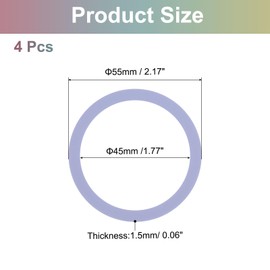 QUARKZMAN Magnetischer Aufkleber Ring, 4 Stück - Universeller Magnetischer Adapter Ring, Silikon Magnet Wireless Ladekonverter Kit für Handyhülle Wireless Ladegerät (Lila)