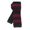 Men Novelty Wide Stripe Burgundy Red Black Fashion Knit Tie