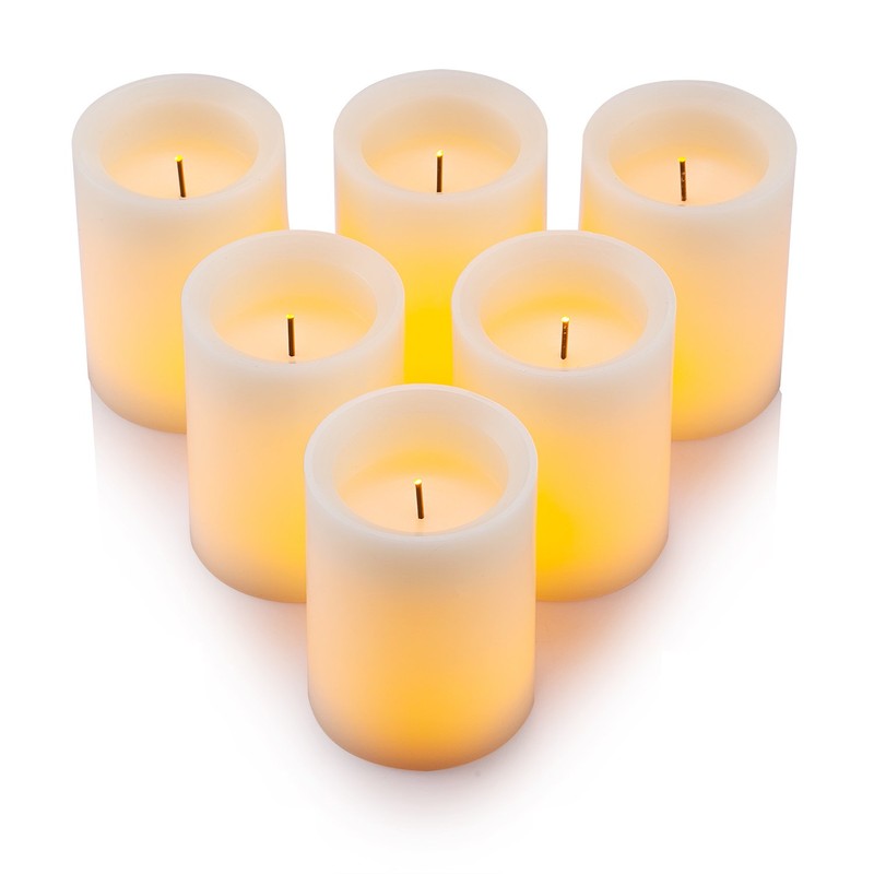 Flameless Flickering LED Candles 3" X 4" with 10-Key Remote