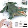 linzezon Remote Control Crocodile High Simulation RC Crocodile Boat Water