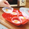 Sistema Microwave Poacher for up to 4 Eggs, Red/Clear, 28.7