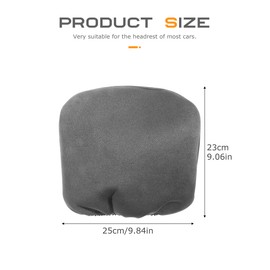 SCUARI 4PCS Headrest Covers for Cars,Car Accessories Car Headrest Cover,Head Rest Cover for Car,General Motors Headrest Cover,Elasticity Car Headrest Covers,Suitable for Most Car Van Truck (Gray)