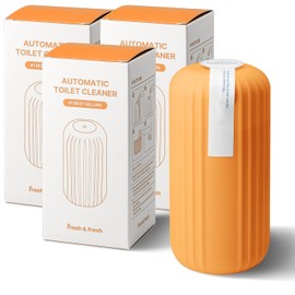 Fresh & Fresh Automatic Toilet Bowl Cleaners (Sunset Orange) - 3 Bottles(UPTO 2500 FLUSHES/Bottle), Commercial and Residential Toilet Cleaner 3-4 MONTH Lasting Toilet Bowl Cleaner Bottle