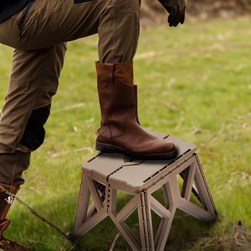 Tactical Folding Step Stool Portable Small Chair Collapsible for Kitchen,Hiking