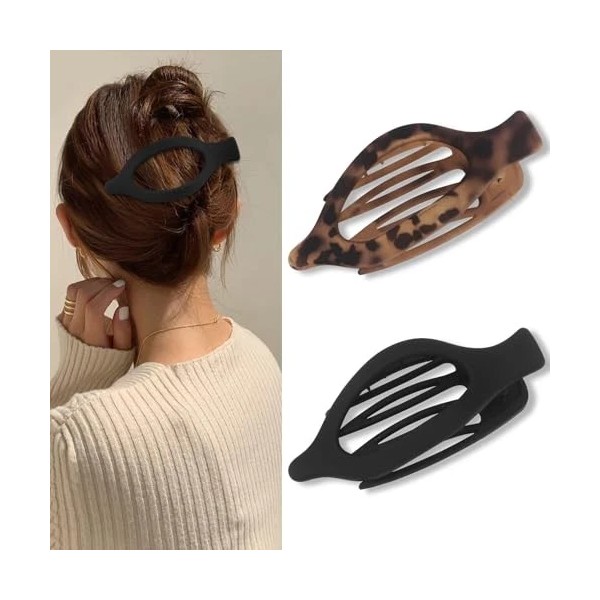  Flat Hair Clips for Women Flat Claw Clips for