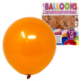 Allgala 50 PC 12" Helium Grade Premium Latex Balloons with Faded Old Vintage Color-Retro Orange-BL52944