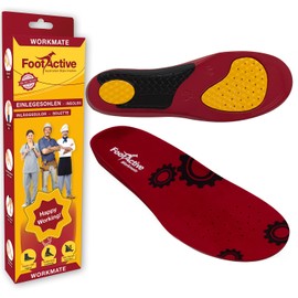 FootActive WORKMATE - Ideal für Alltag und Beruf - Schützt Ihre Füße auf harten Oberflächen, Rot, 47 - 48 (X-Large)