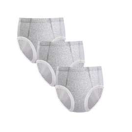 3 Pack Adult Cloth Diapers, Reusable Diaper Underwear, Adjustable Waist Circumference for Both Men and Women Gray XL