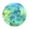 Marbled Ink with Blue and Green Blends Colorful Pattern