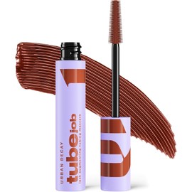 Urban Decay - Tube Job Máscara, Rímel que Levanta y Alarga las Pestañas 24 Horas sin Bajarse, Fórmula 89% Tipo Sérum con Ácido Hialurónico, Péptidos, Aceite de Ricino y Manteca de Karité, Auburn