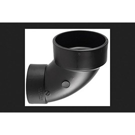 Charlotte Pipe Schedule 40 4 in. Hub x 3 in. Dia. Hub ABS Elbow