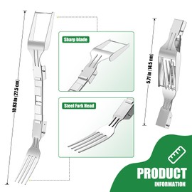 Watermelon Cutter Watermelon Slicer - 2-in-1 Stainless Steel Fruit Cutter, Portable Foldable Dual Head Fruit Fork and Slicer Knife for Home Kitchen