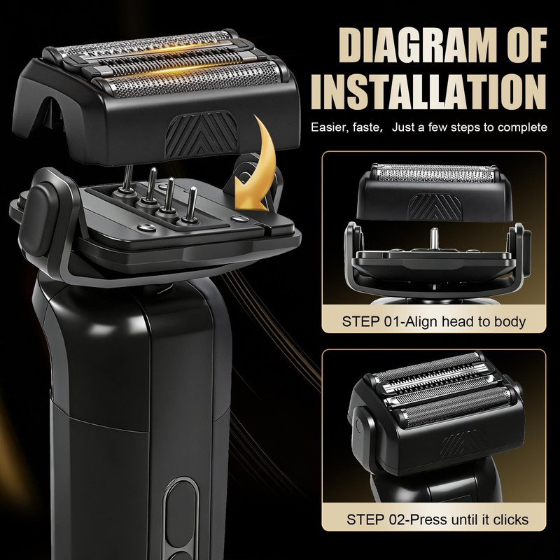 1-Pack Foil Head Compatible with Manscaped Chairman PRO