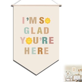 I'm So Glad You're Here Boho Classroom Decor, Creative Classroom Decor Retro Teacher Classroom Decor Everyone is Welcome Classroom Decor, Suitable for Minimalism Face Classroom Decor Classroom Door Decor